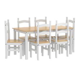 (E1648)COMEDOR LUCIA BL - 6 SILLAS