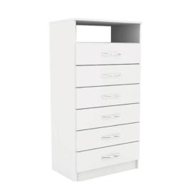 COMODA 6 CAJ/VIDEO  BLANCA