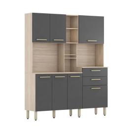 KIT DE COCINA ENCANTO 7P 2 C.- AVENA/GRIS(2b)