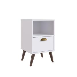 MESA DE LUZ 1 CAJON BLANCA