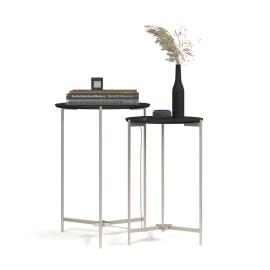 MESA LATERAL PRISMA  NEGRO 2 UNIDADES