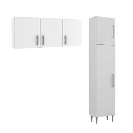 Mueble De Cocina Aereos 3 Puertas + Panelero 1 Puerta Blanco