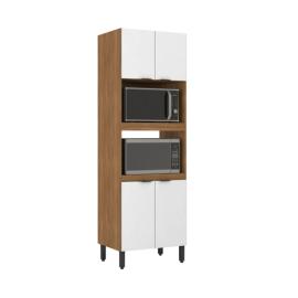 PANELERO FIRENZE DOBLE HORNO 4 PTAS. ALMENDRA/BL