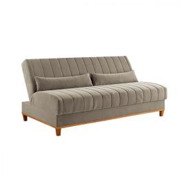 SOFA CAMA DUNA 2PL. (TERCIOPELO GRIS PEROLA)